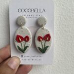 Red Anthurium Earrings