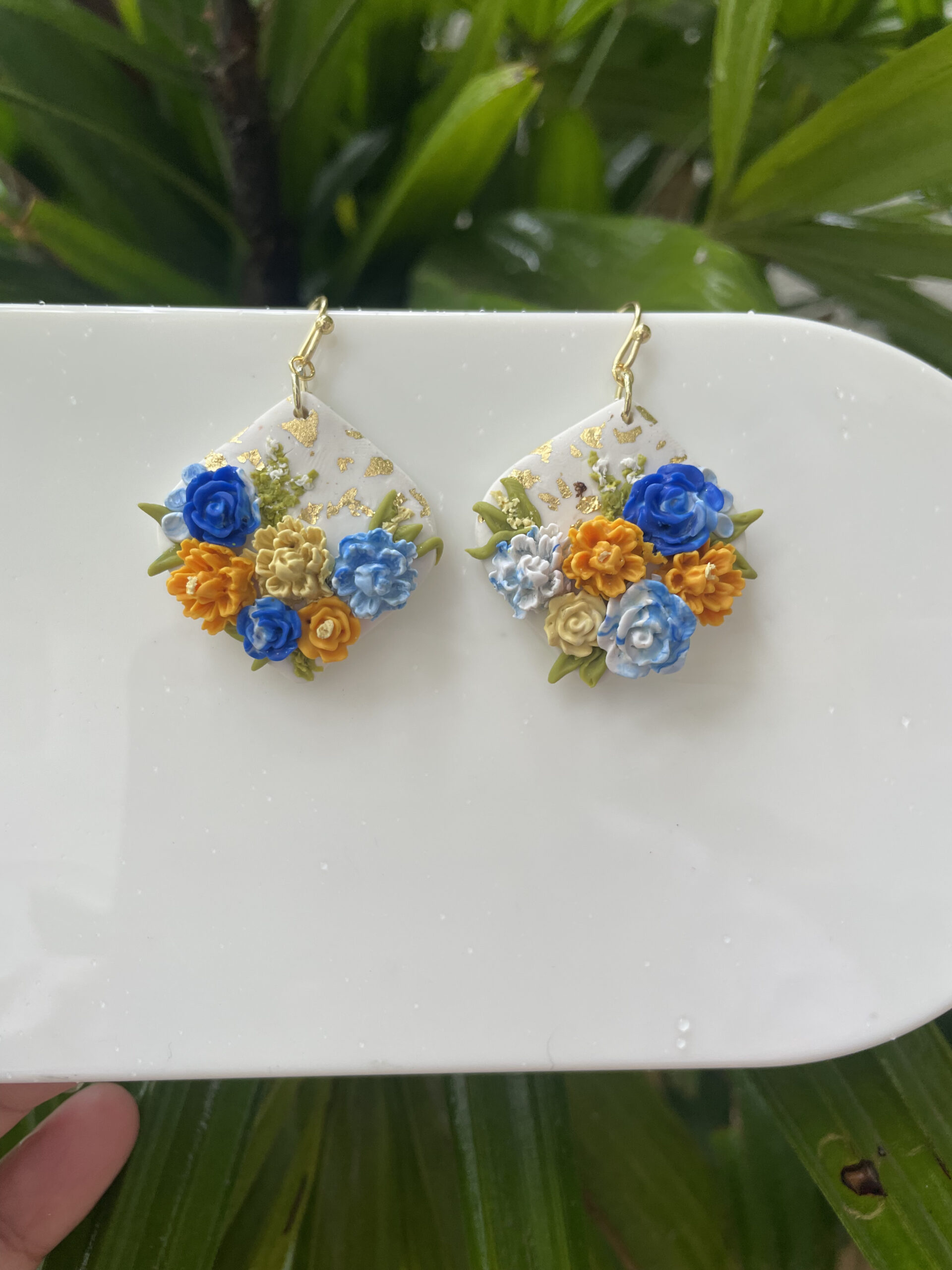 Yellow Blue Florals