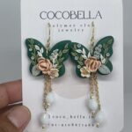 Emerald Butterfly Earrings