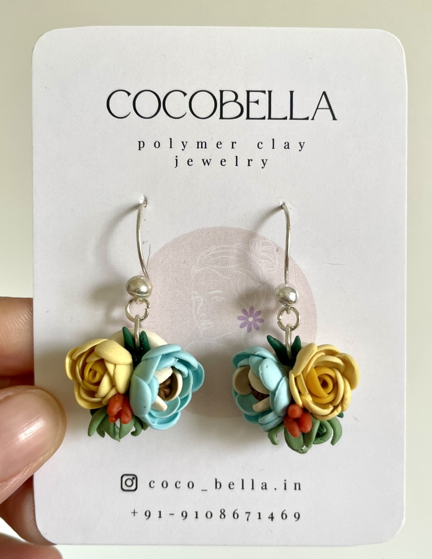 Yellow Sky Blue Floral Bunch