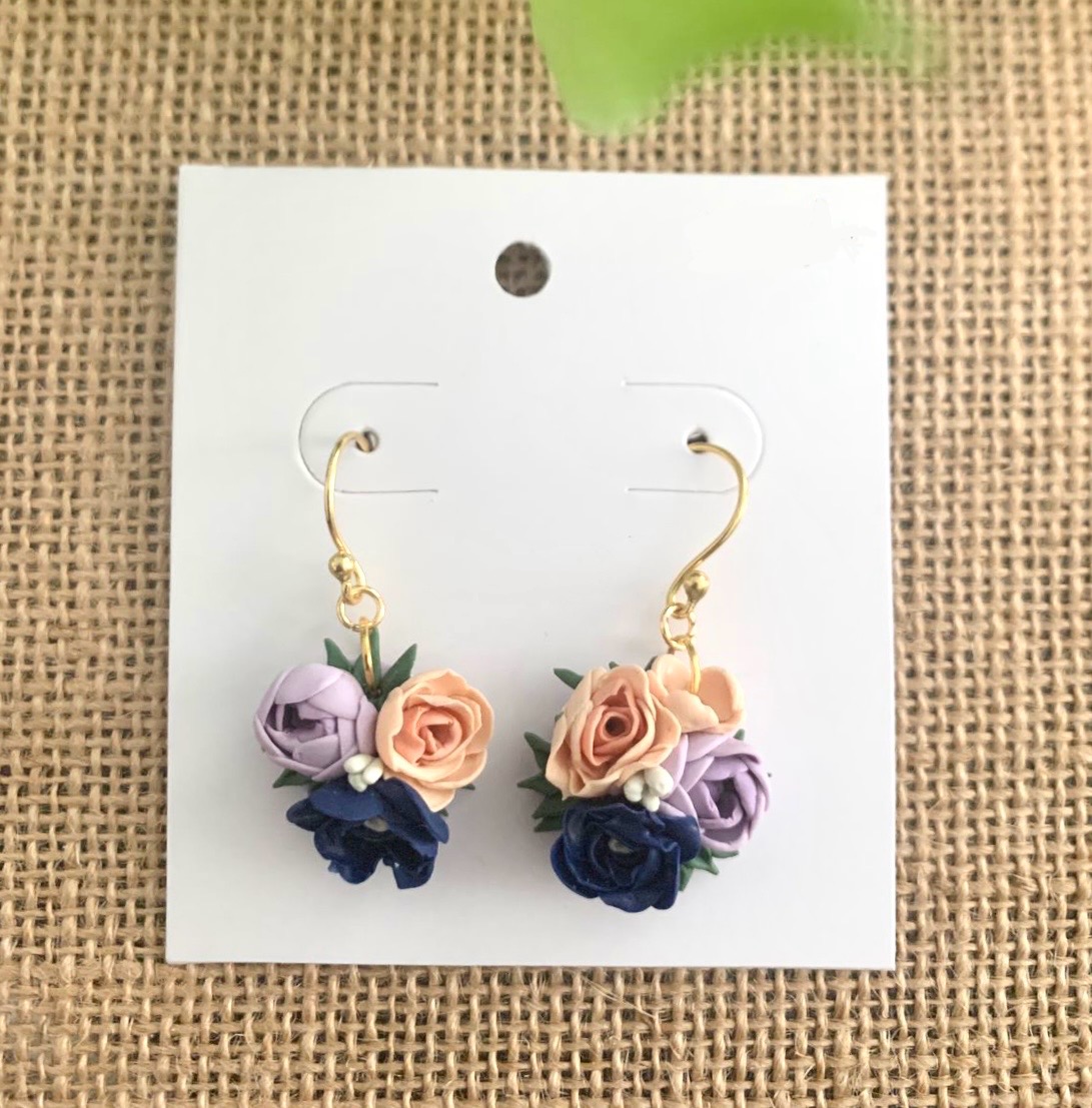 Peach Violet Floral Bunch