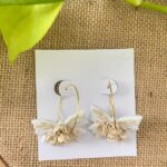 Ivory Butterfly Hoops