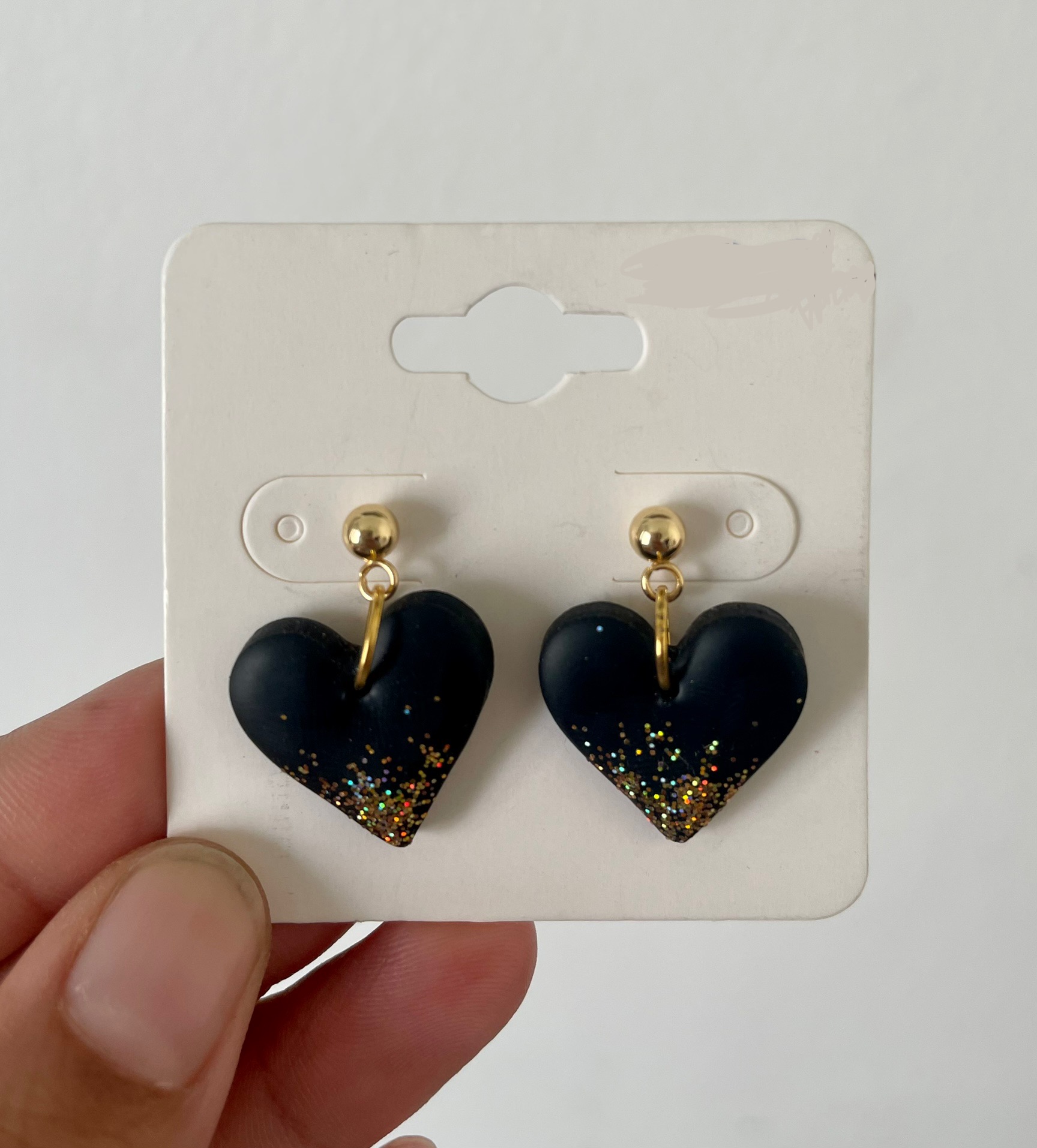 Glittery Heart Dangles