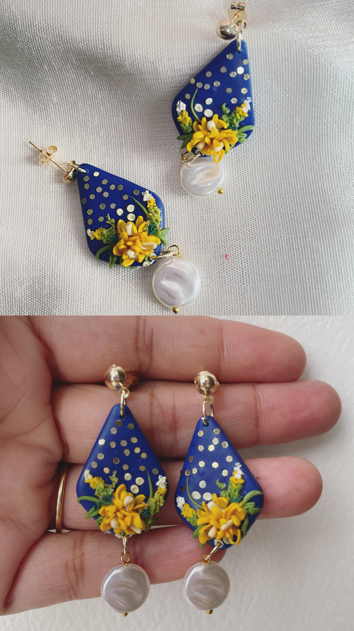 Navy Festive Dangles