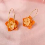 Orange Poinsettias Hoops