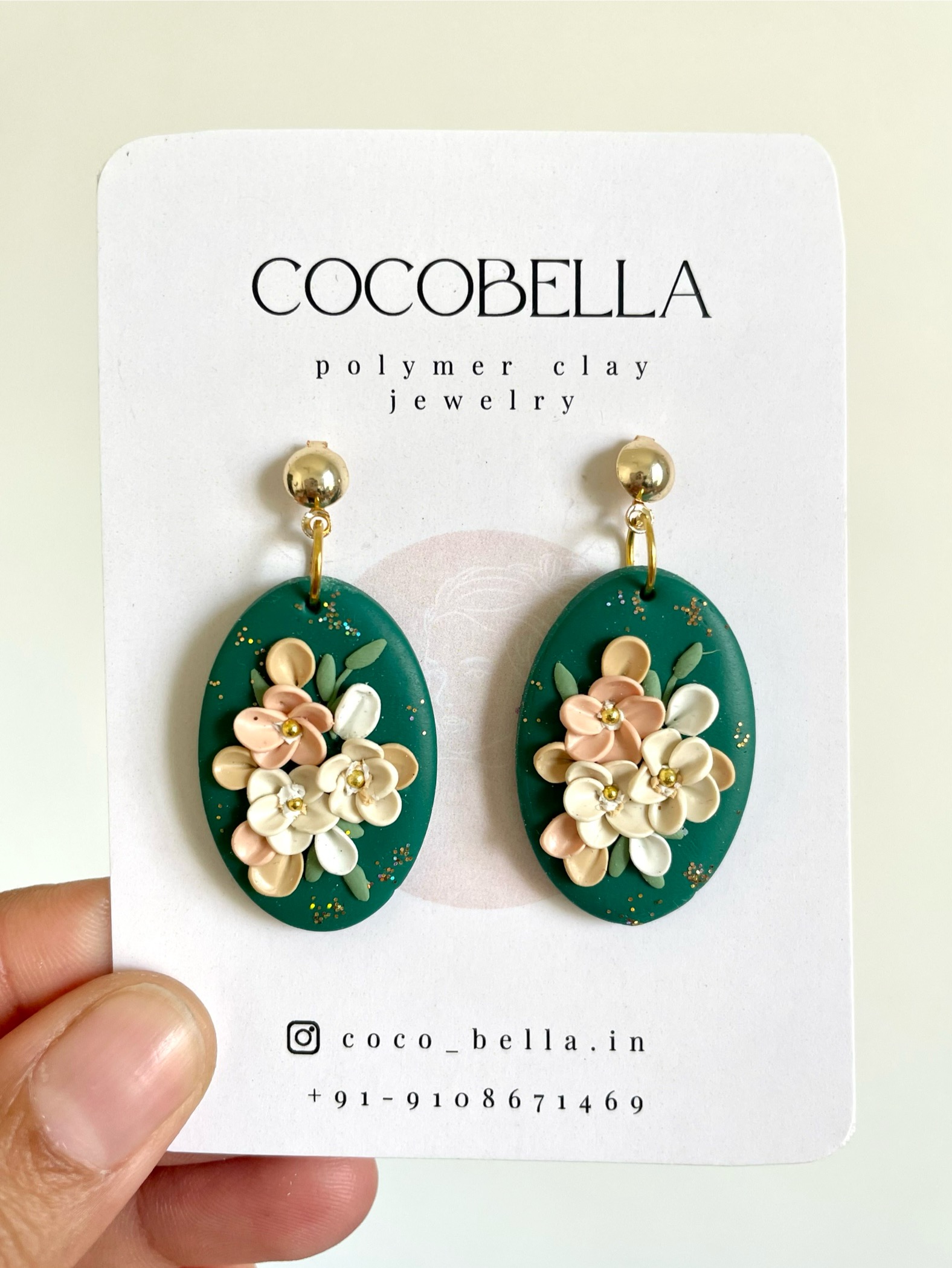 Emerald Oval Earrings