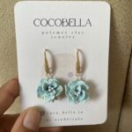 Pastel Blue Flower Earrings