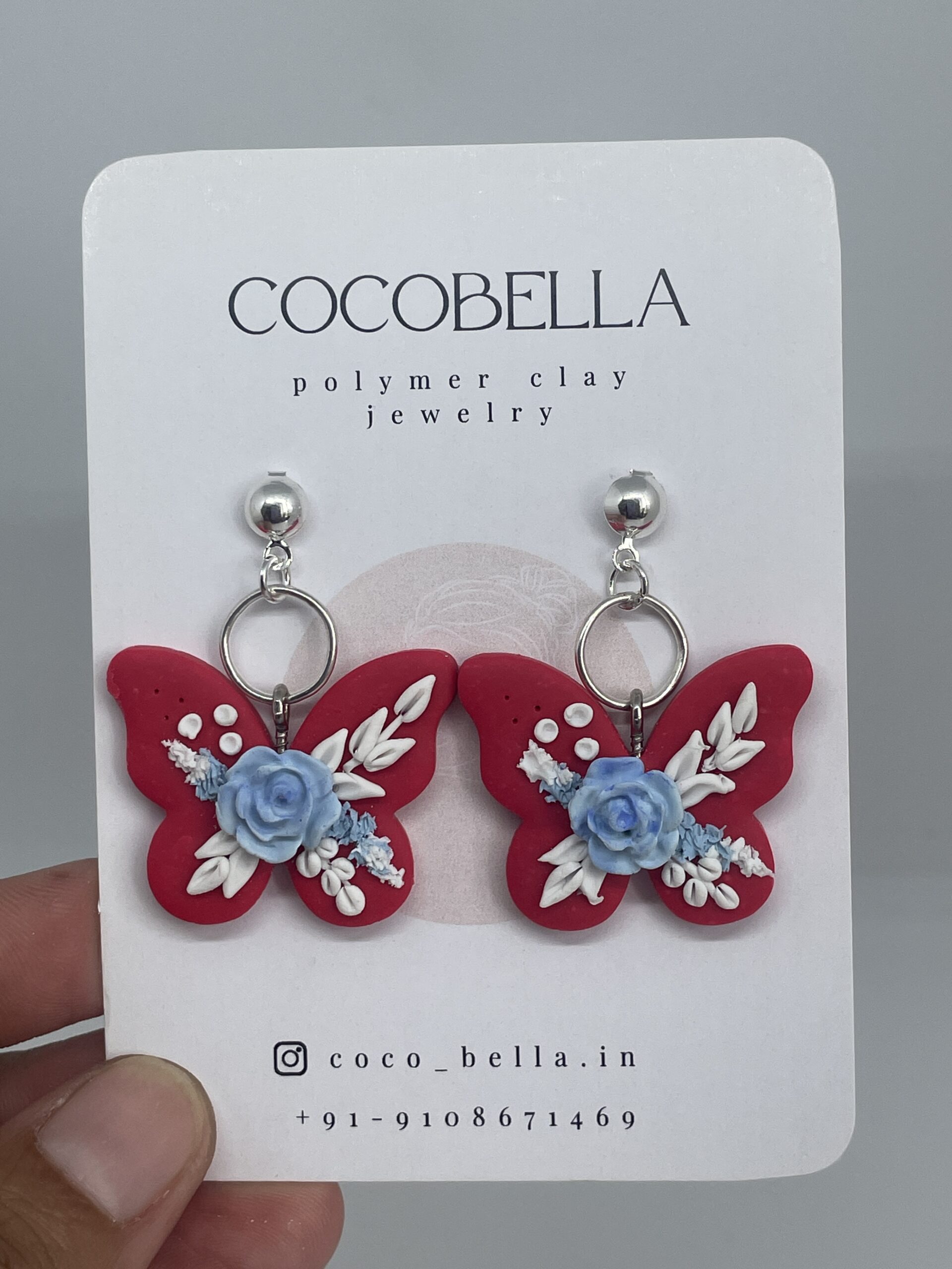 Pink Butterfly Earrings
