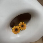 Double Layered Sunflower Stud