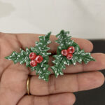Christmas Holy Leaf Earrings