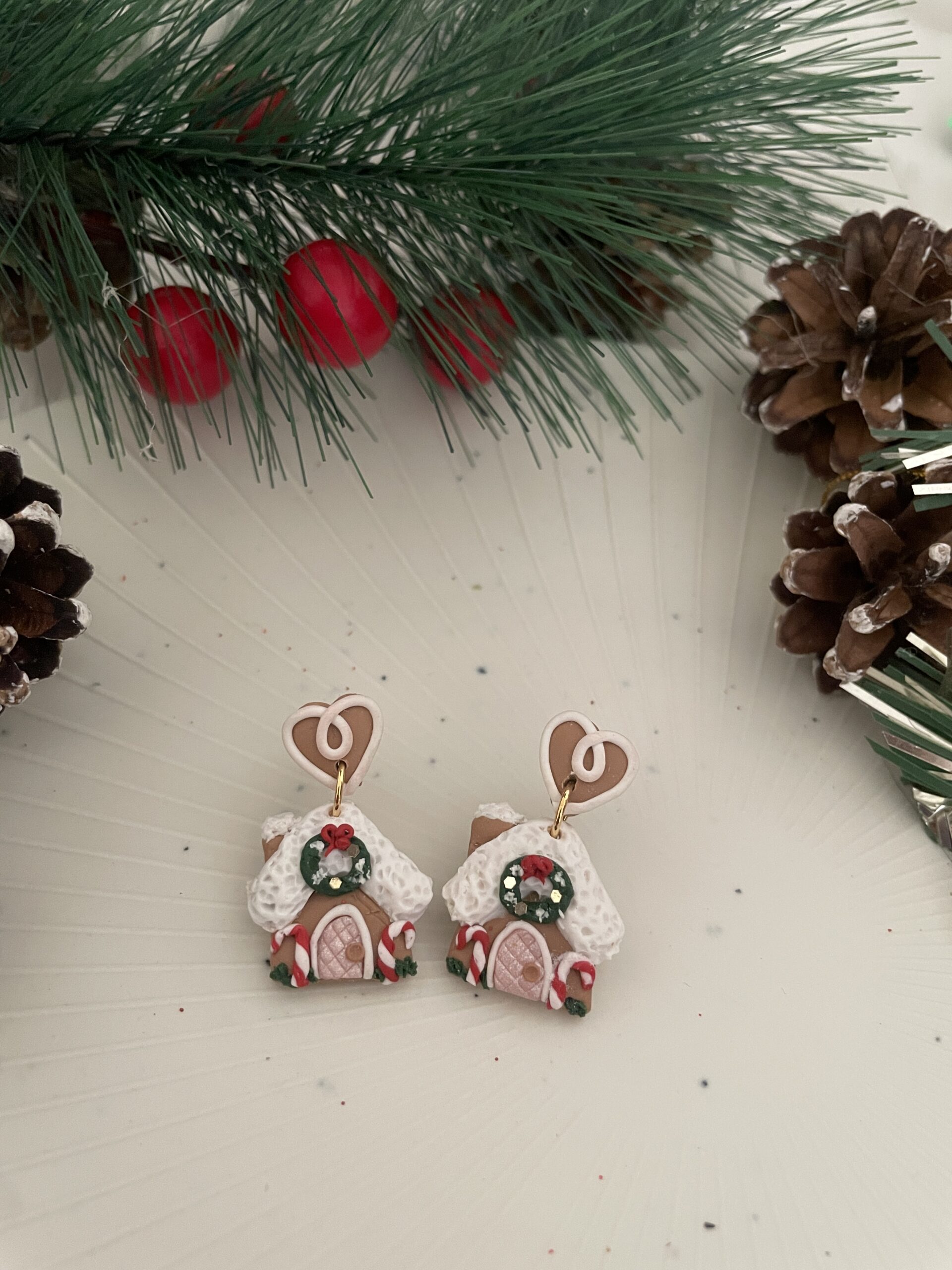 Christmas Gingerbread House Earring