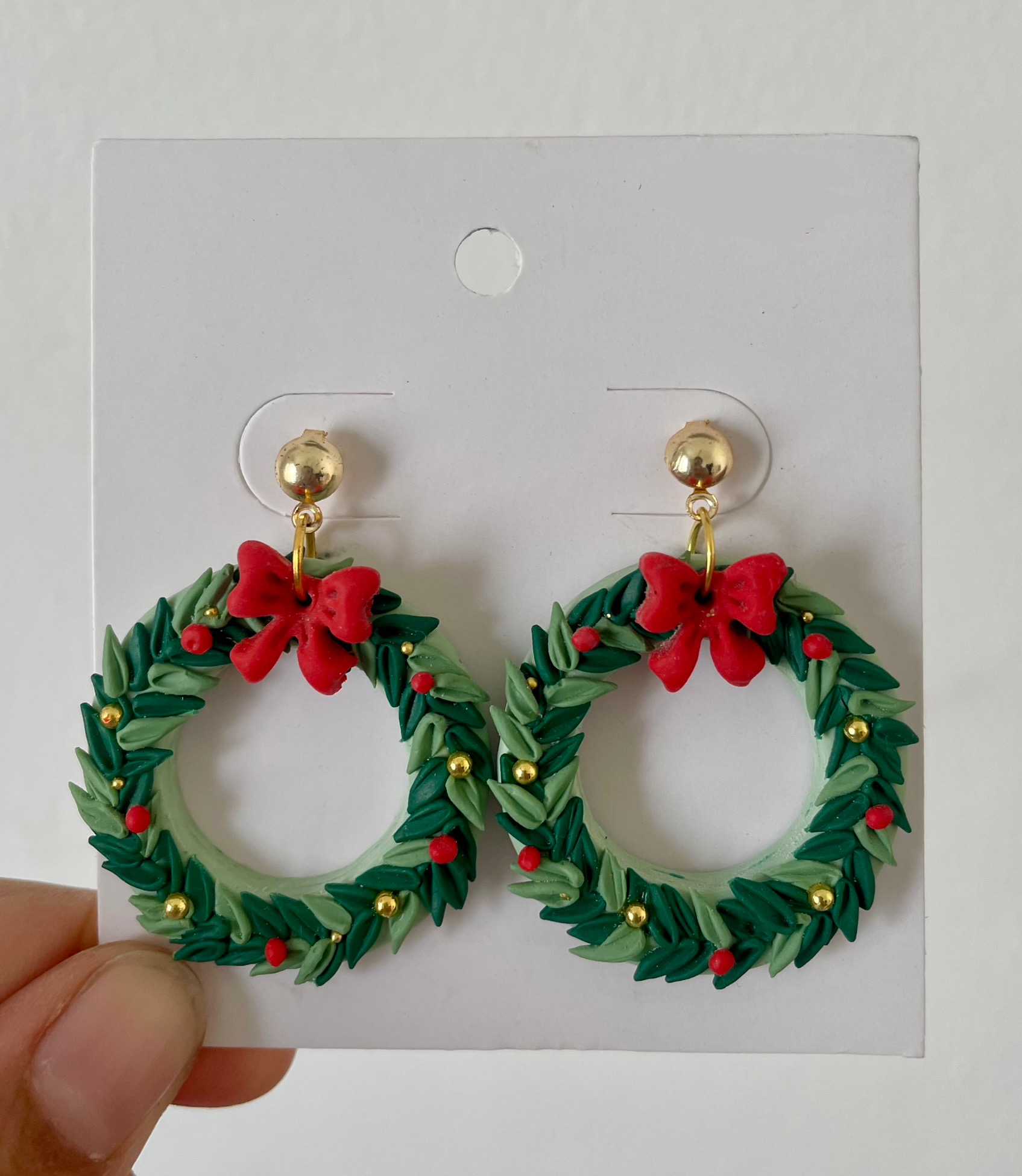 Christmas Wreath Earrings