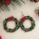 Christmas Wreath Premium Earrings